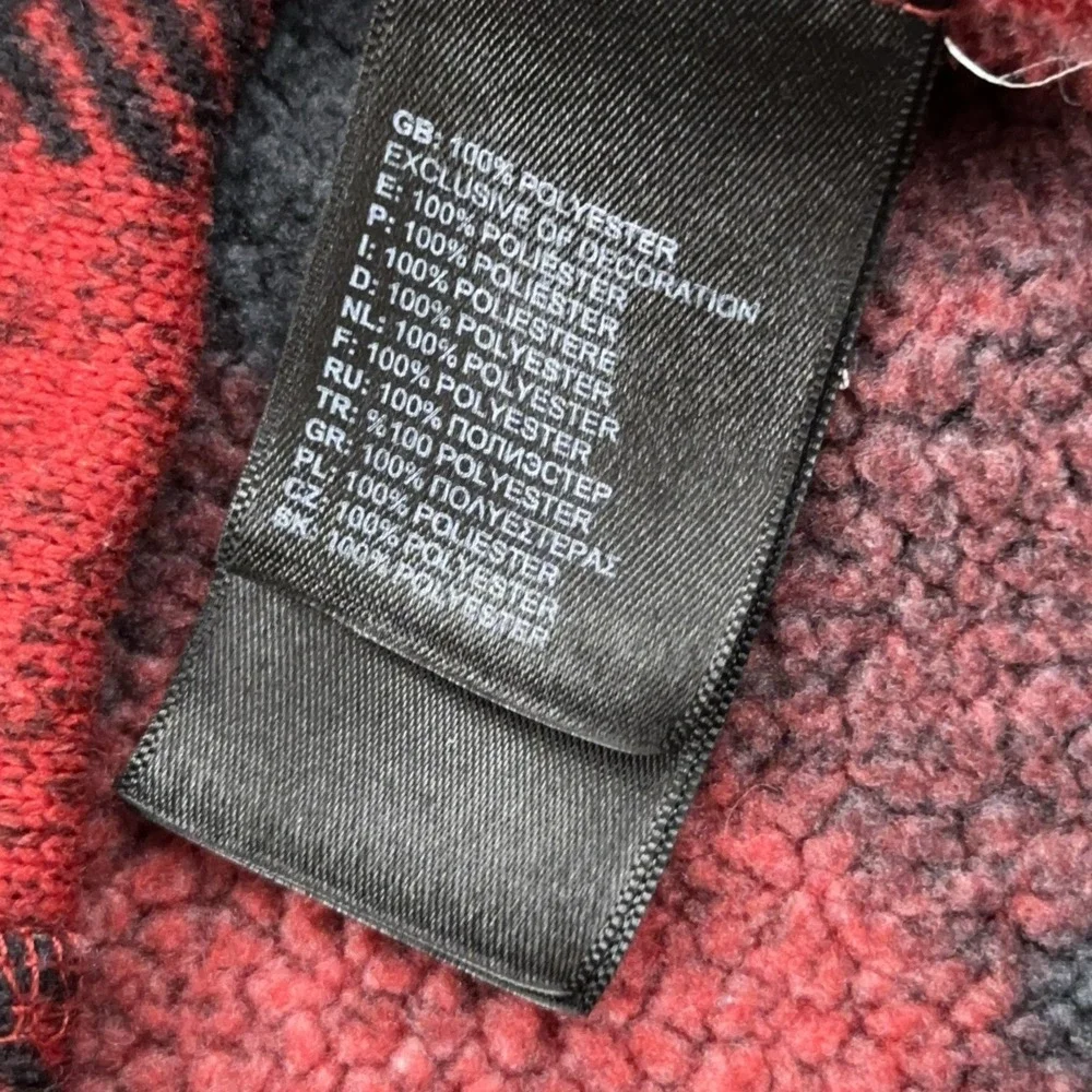 The North Face Novelty Gordon Lyons 1/4 Zip Men's Large Red Buffalo Plaid Fleece